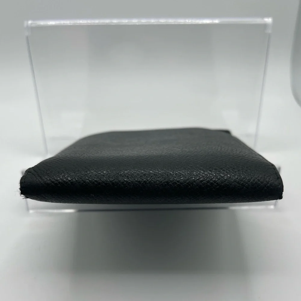 Bvlgari - authentic - black leather Men’s / unisex  bi-fold wallet - GUC